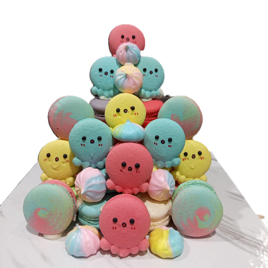 Octopi Macaron Tower | 43pcs Macarons