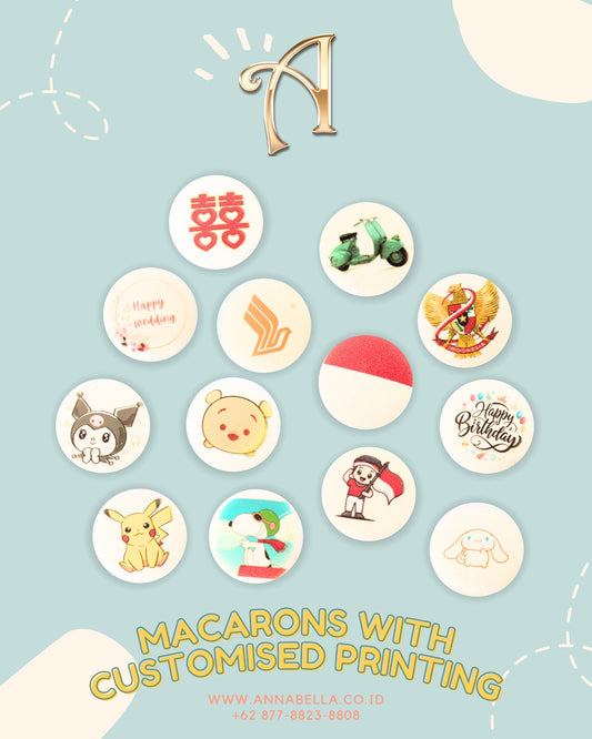 Macarons with Customized Printing | Minimum Quantity 20PCS | Special Price Rp399,000