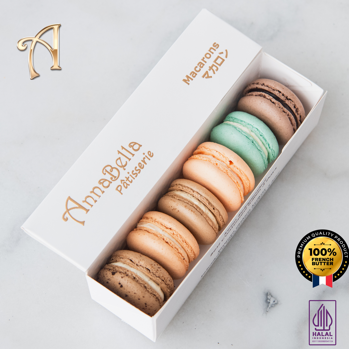 6PCS Macarons in Gift Box (Classic 4) | Special Price Rp58.000