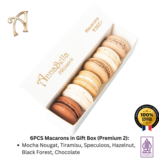 6PCS Macarons in Gift Box (Premium 2) | Special Price Rp69.000