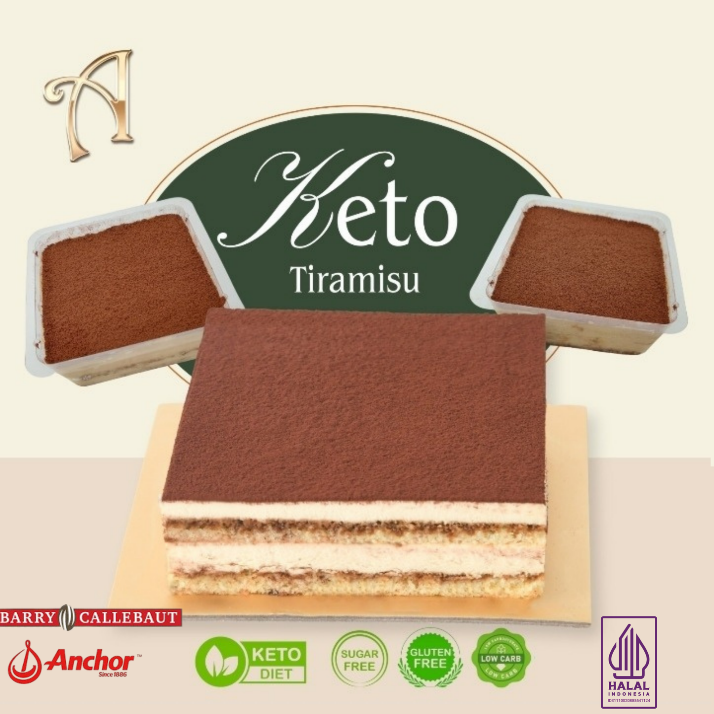 Tiramisu | Keto Friendly | Sugar Free | Glutten Free | Low Carb | Dessert Box | Special Price Rp109.000