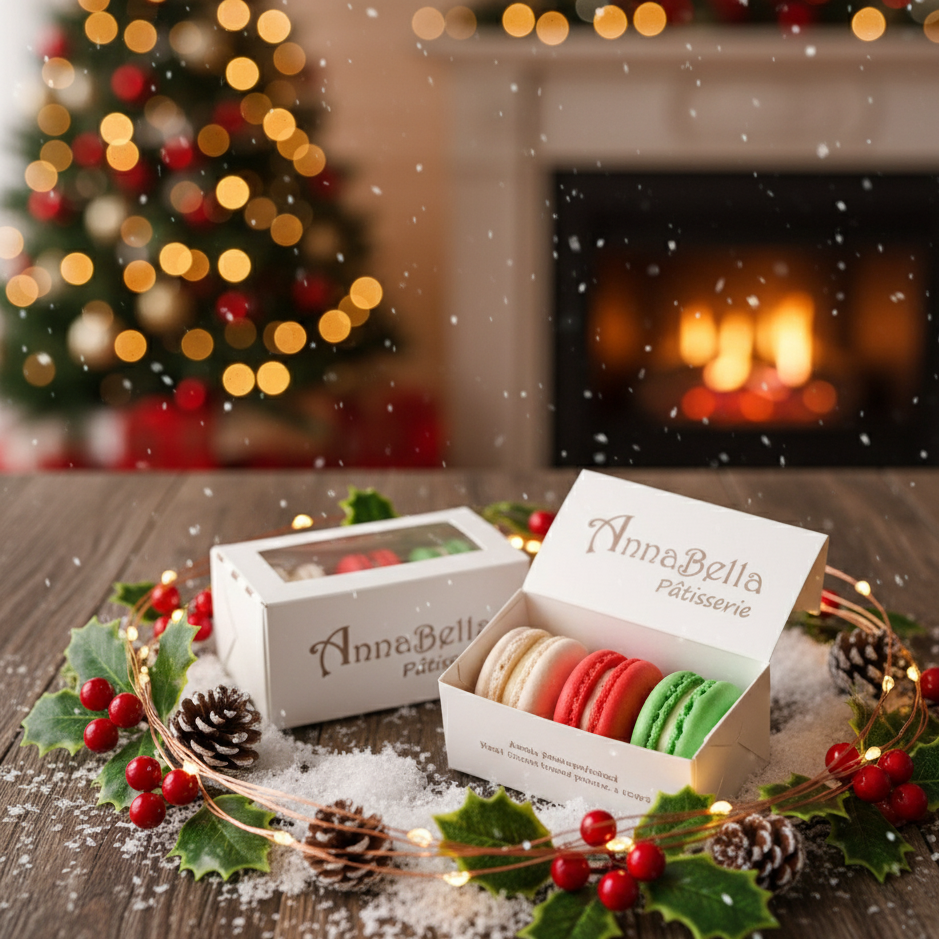 Pre Order Ho ho ho! | Merry Christmas | Bundle 5 Boxes 3pcs Christmas Macarons in gift box | Special Price Rp.168,000