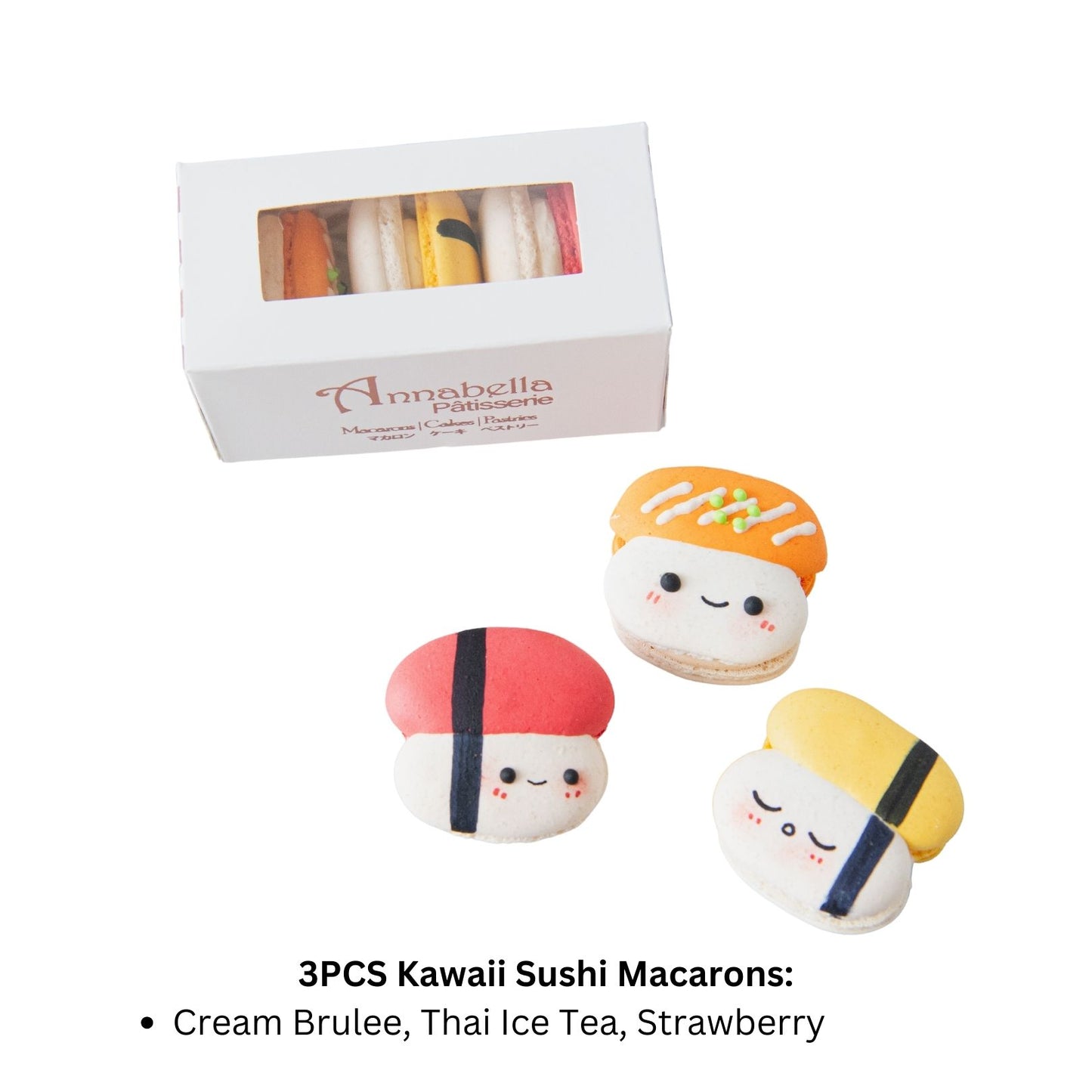 3PCS Kawaii Sushi Macarons in Gift Box | Special Price Rp48.000