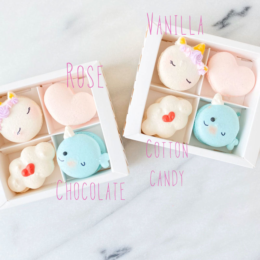 4PCS Unicorn Macaron In Gift Box | Special Price Rp118.000
