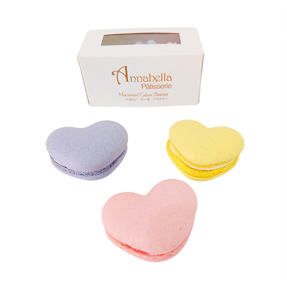 3PCS Heart Macarons in Gift Box | Special Price Rp48.000